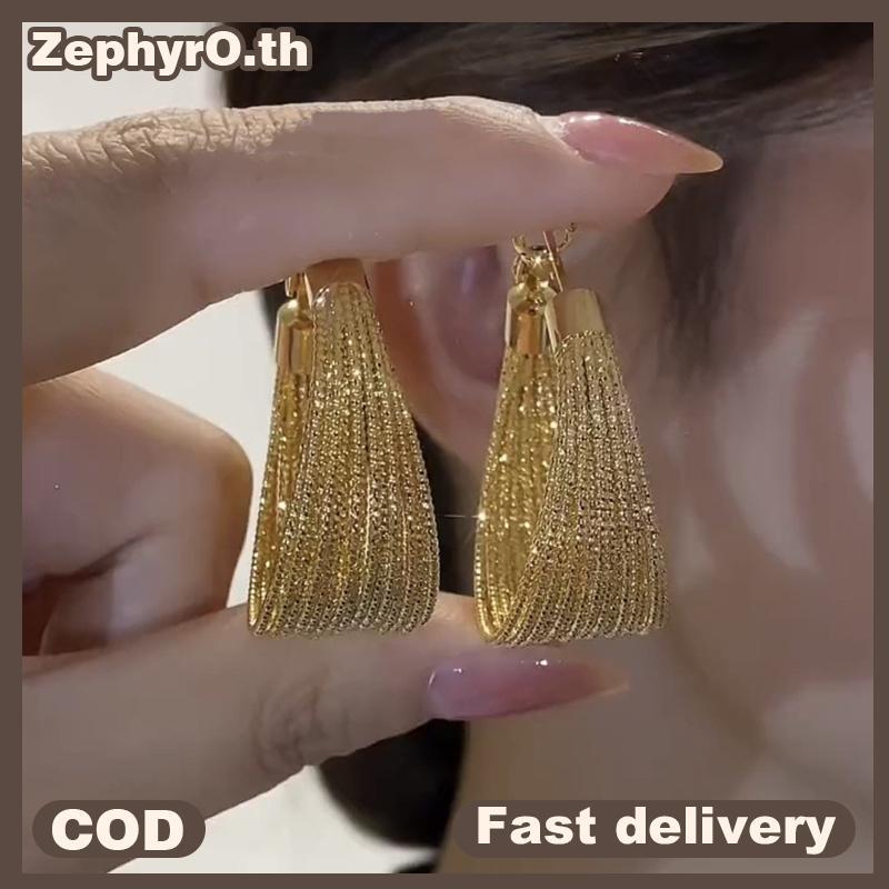 null 1Pair Exaggerated Metal Geometric C Shaped Earrings For Women Simple Personality Fashion Earrings Wedding Jewelry Birthday Gifts null