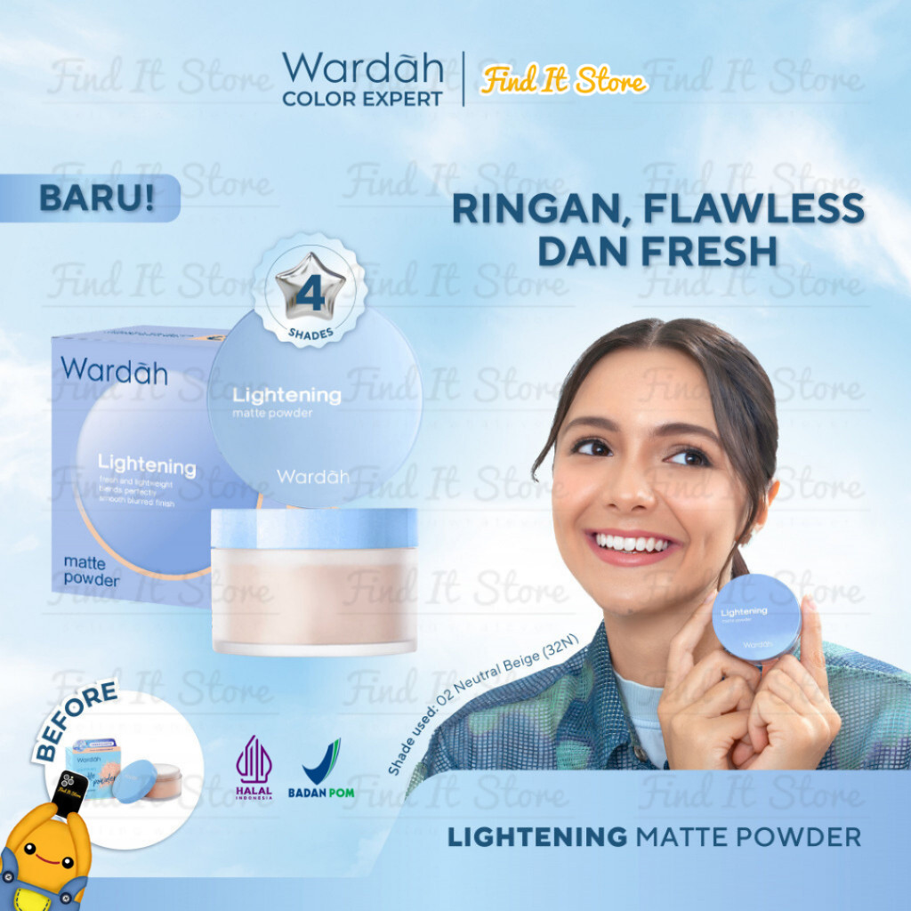 Quality Durable Wardah Lightening Matte Powder 20g Loose BPOM - Image 5
