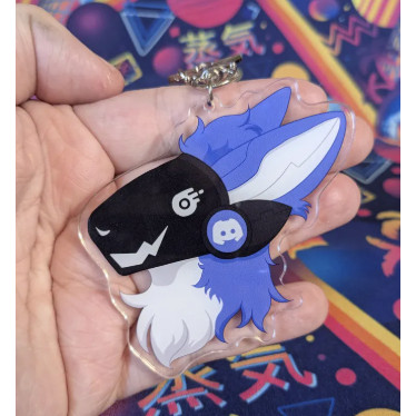 Protogen "Disc" Funny Furry Acrylic Charm - 3 Inch Cute Keychain