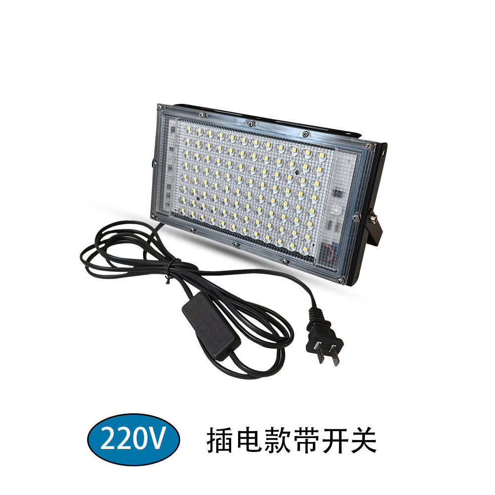 [Tersedia] Lampu luar, lampu gerai, lampu pasar malam, lampu limpah 220V jenis plug-in, lampu taman luar, lampu kerja mudah alih VJHA