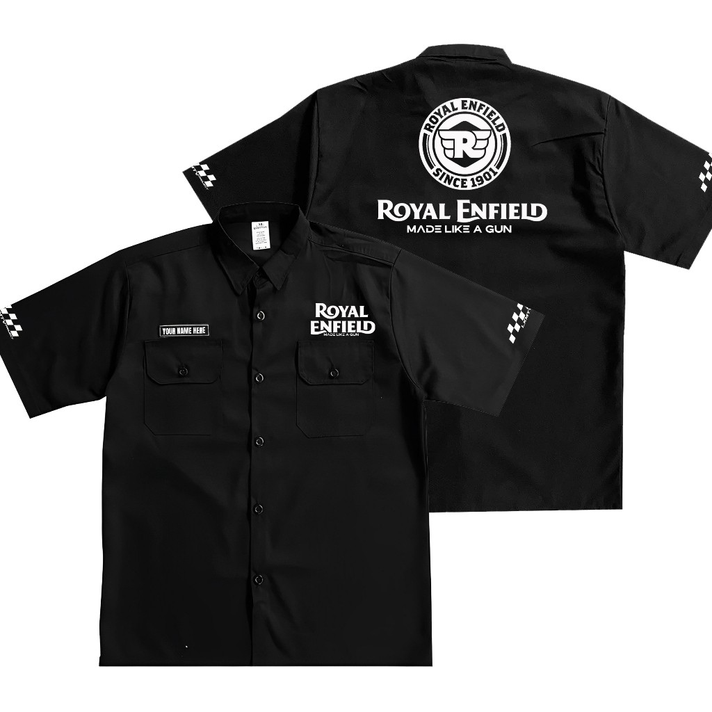 KEMEJA ROYAL ENFIELD - Workwear Workwear/ Unisex Short Sleeve Community Club Merchandise Shirt/