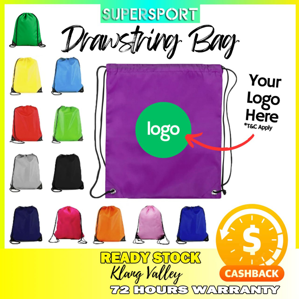 Double Layer Gymsack Bag Travel Large Drawstring Bag Polyester Sports Backpack Waterproof Bag Pack Tuition Bag Canvas