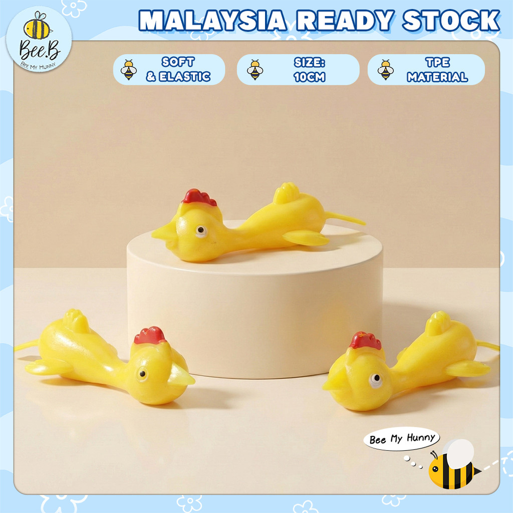 Ejection Turkey Tricky Kids Fun Toy Ejection Chicken creative Tricky Stress Relief Fun Sticky Toys Slingshot Chick WJTP