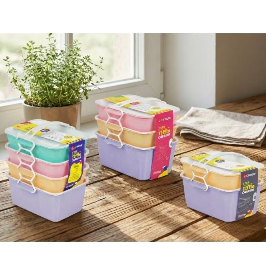 Elianware Tiffin Carrier E-80 Bpa Free Lunch Box Multilayer Food Container Picnic Tapau…