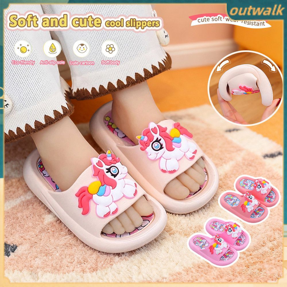 ⚡FAST SHIPPING⚡⚡ Kids Slippers Paternity Indoor Home Shoes Girls Non-slip Shower Sandals