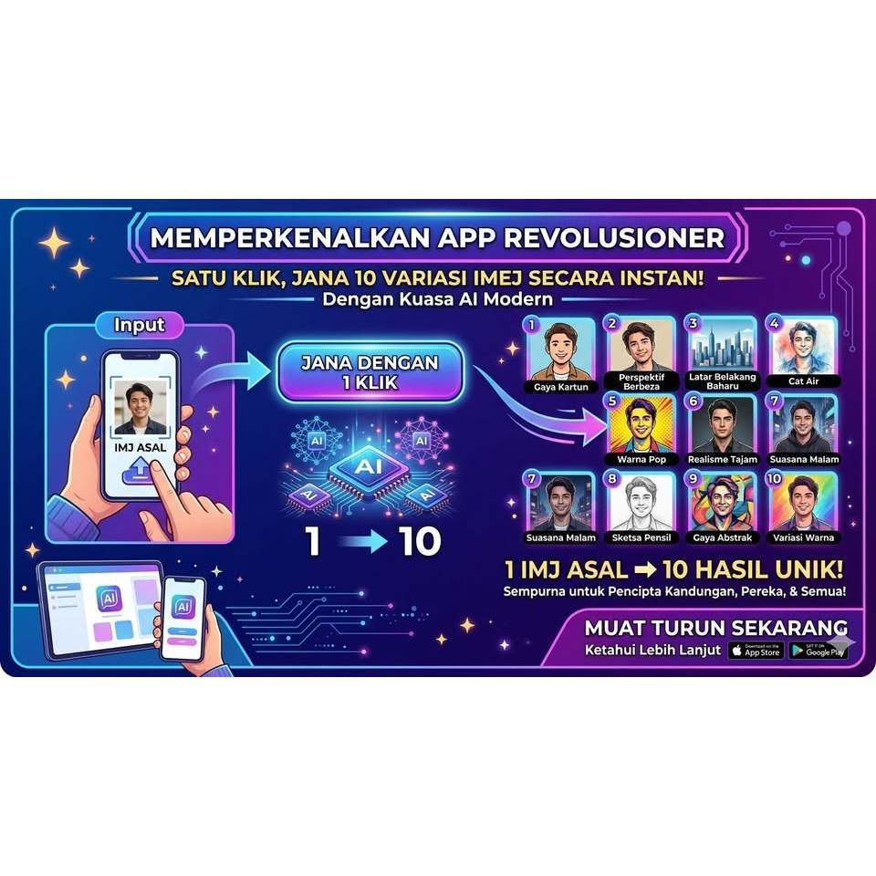 🔥🔥🔥ebook Prompt AI Image Multiplier Tendaishop | 1 Gambar ➜ 10 Variasi Siap Jualan APP AI  2026 BUAT 10 GAMBAR