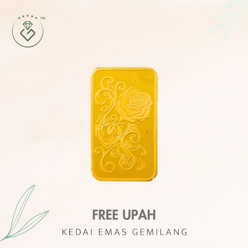 [Kedai Emas Gemilang] 8001300 {Y} Amethyst 5G (B08123) Gold Bar (2.4Cm) (5G)&hellip;