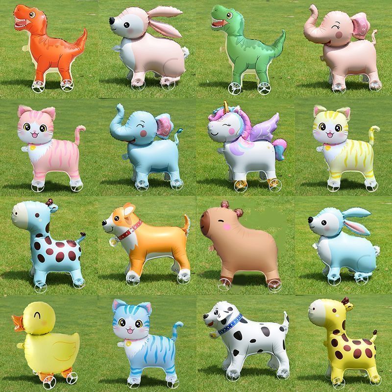 Belon Foil Walking Animal Cartoon Balloon Kids Toy Party Decoration Fun Birthday Baby Activity Decor