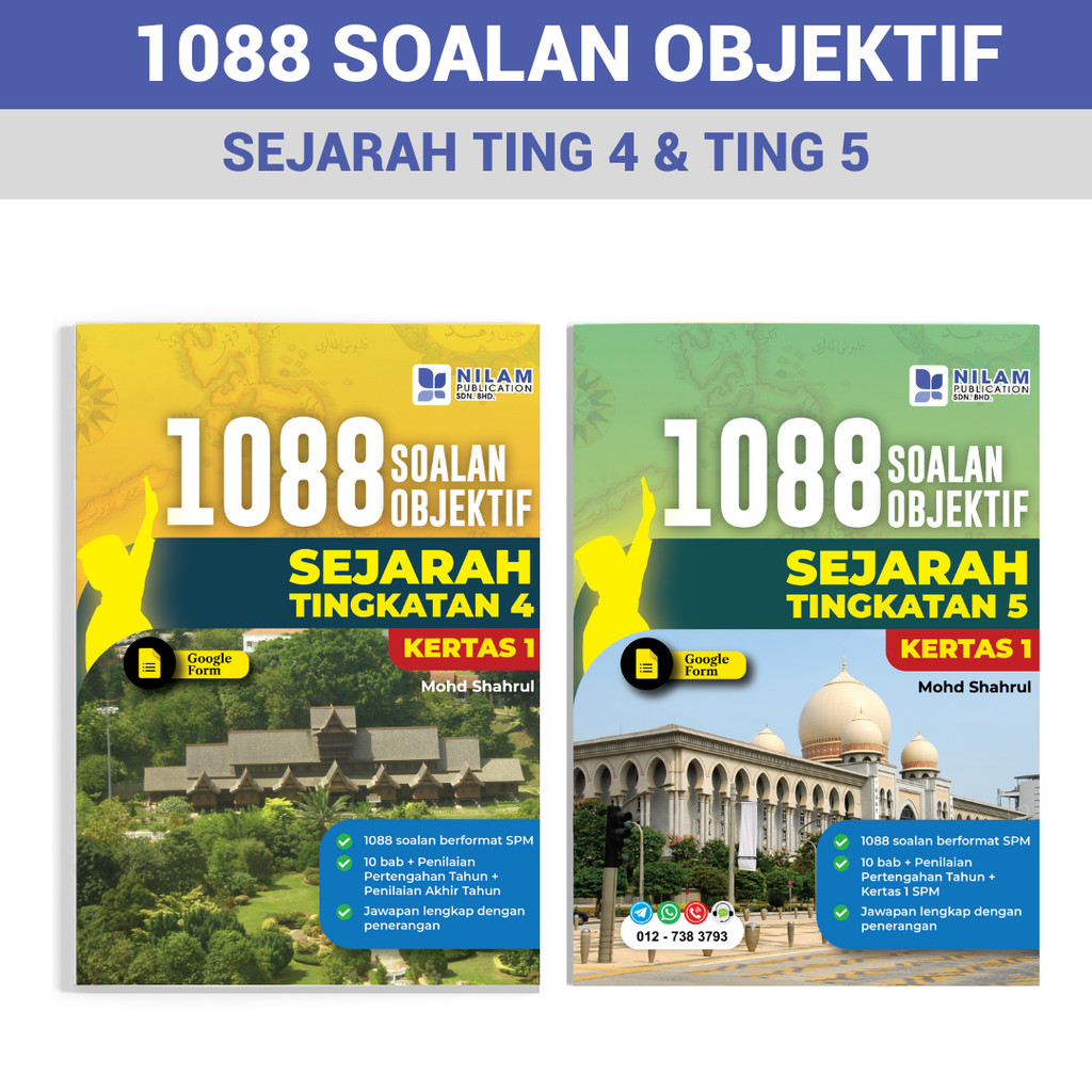1088 Soalan Objektif Sejarah Tingkatan 4 5 Kertas 1