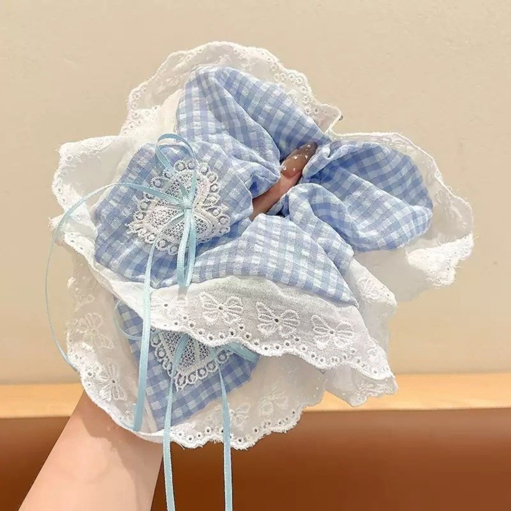 Large intestine hair band, oversized high-end lace square towel.