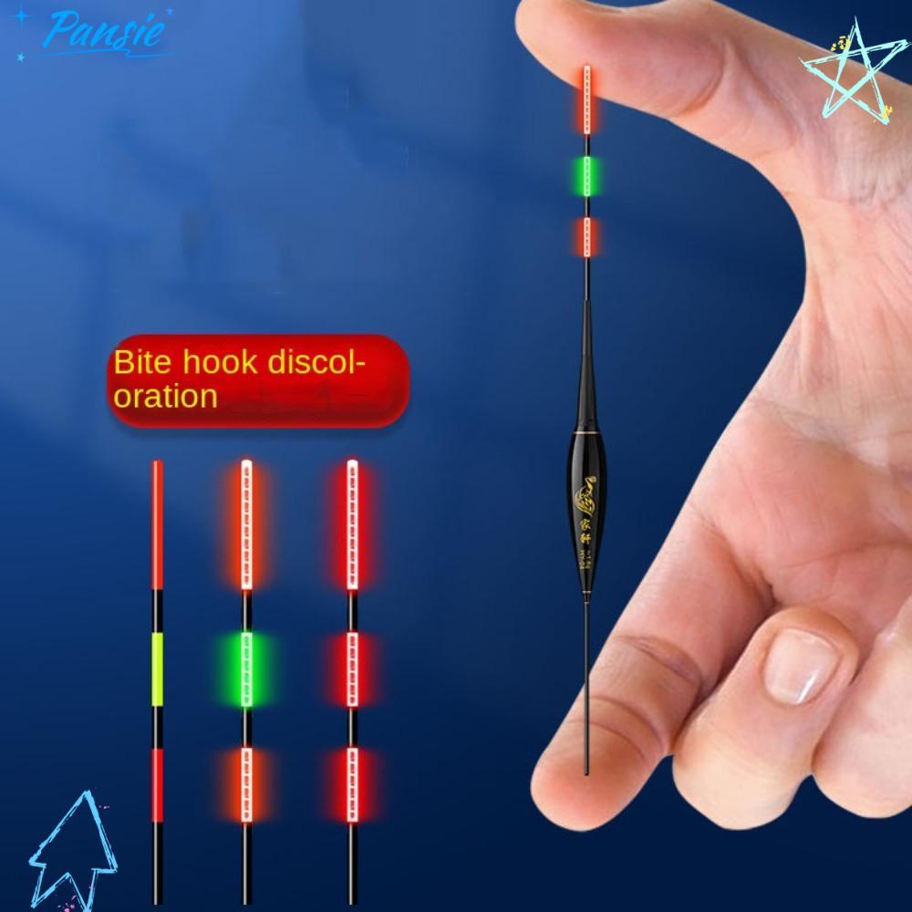 PANSIE Electronic Fishing Float, Indicator Slip Drift Tube Light Float, High Quality Long Tail 2 Light Buoy Strike Bobbers Buoy Night Fishing