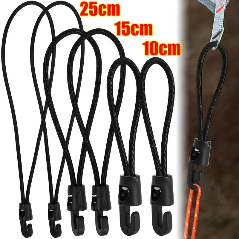 1/2/4Pcs Super Elastic Strap for Water Bottle & Keys | Nylon Camping Gear Organizer, Multiple Sizes | Wilderness Trekking Pole, Flashlight Holder Accessory