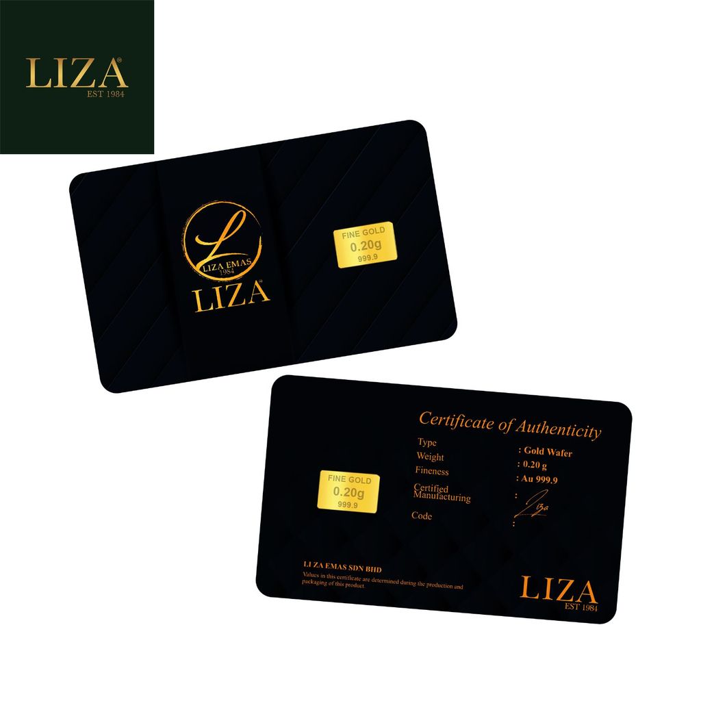 LIZA 0.20g 999.9 Gold Bar (Classic)