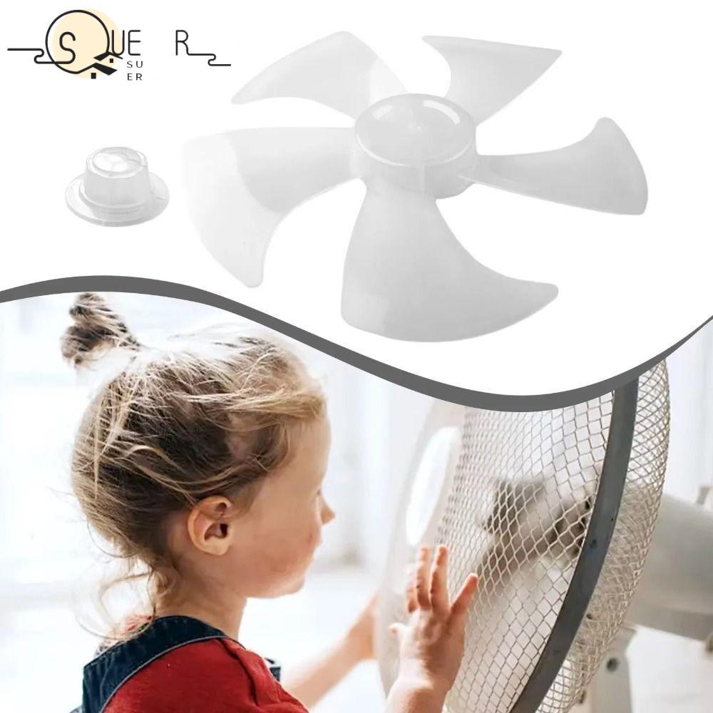 SUEREN Five Blades Fan, Plastic Big Wind Fan Blade, Durable Slow Noise Fan Accessories for Pedestal Fan Table Fan Wall Fan