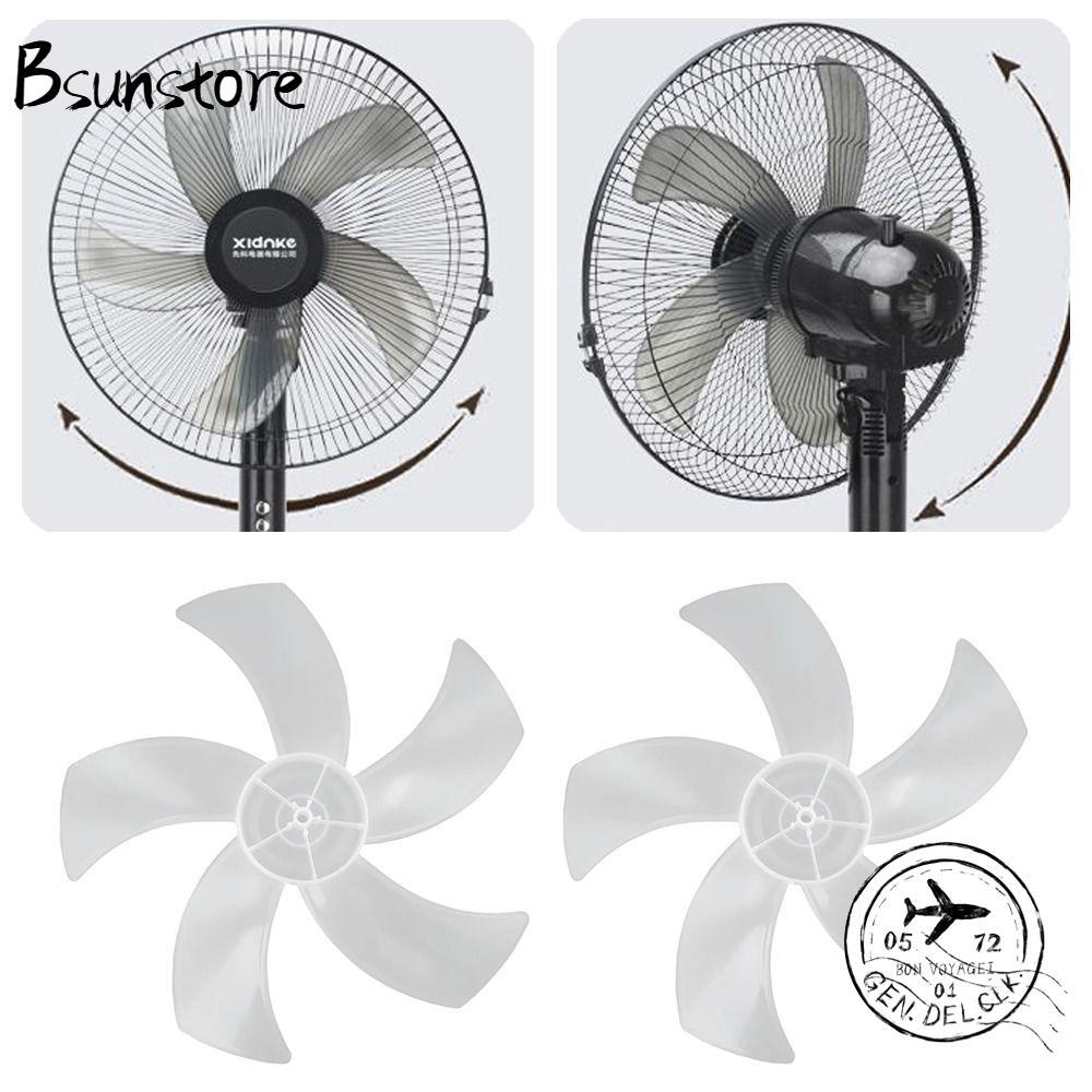 BSUNSTORE Fan Blade, Big Wind Slow Noise Five Blades, Durable Plastic Leaf Floor for Pedestal Table Fan Wall Fan