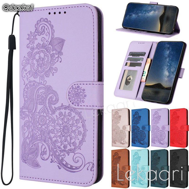 Casing For OPPO A73 A74 A95 A93 A94 Find X9 X8 X8S X6 X3 F19 F17 Pro Plus Lite 5G Fashion Lucky Flower Card Wallet Leather Back Case Cover