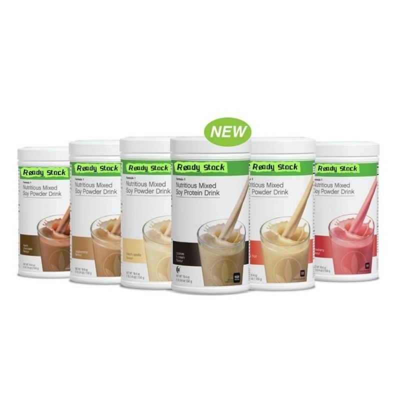 “Ready Stock” HER-BA-LIFE Formula 1 (F1) Healthy Nutritional Shake 550g 100% Original (Sealed)