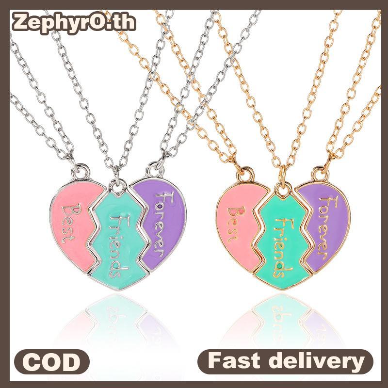 null Best Friend Nelaces For 3 Matching Heart Pendant Magnetic Bff Friendship Nelace null