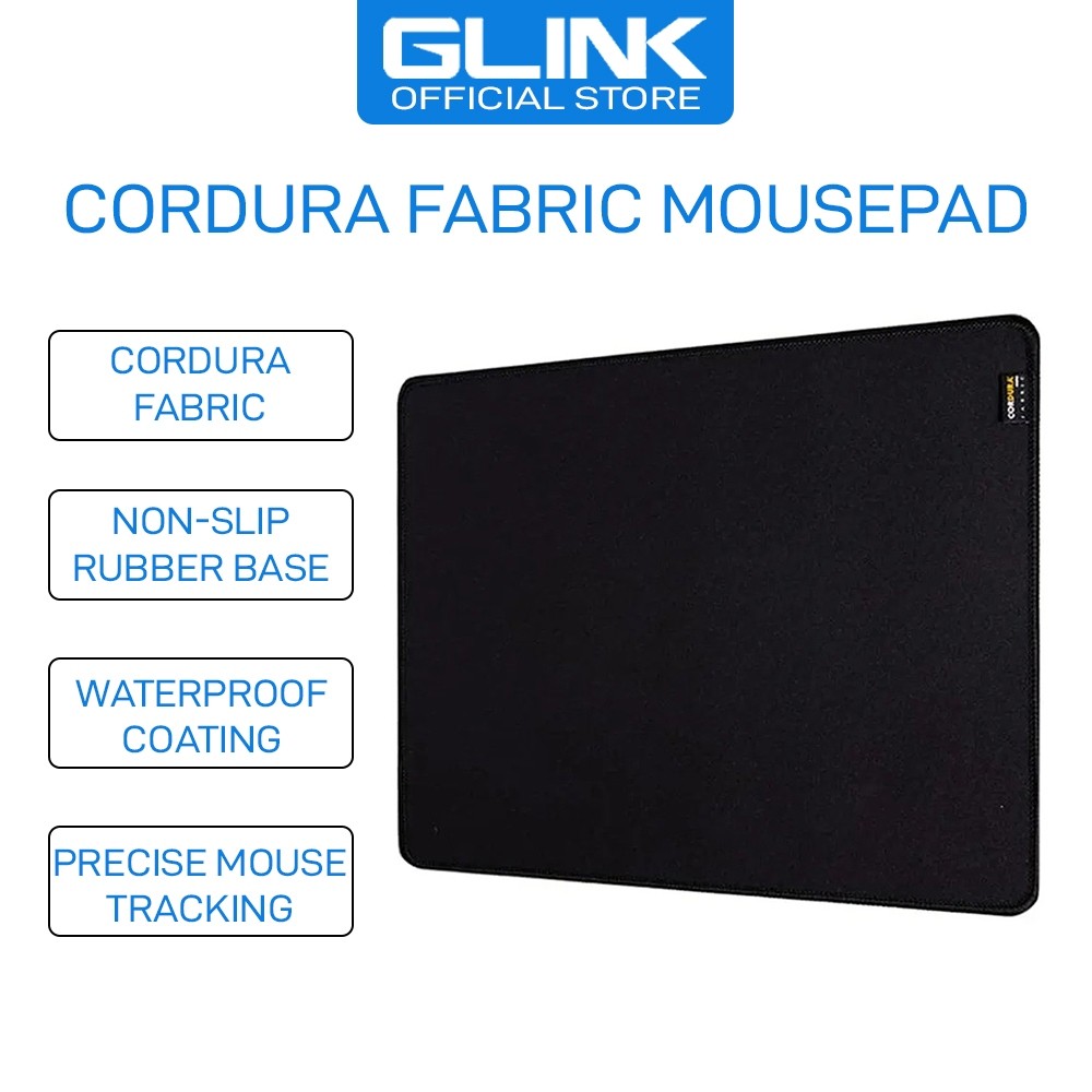 Glink Gaming Mousepad with Cordura Fabric, Non Slip Base, Water Resistance