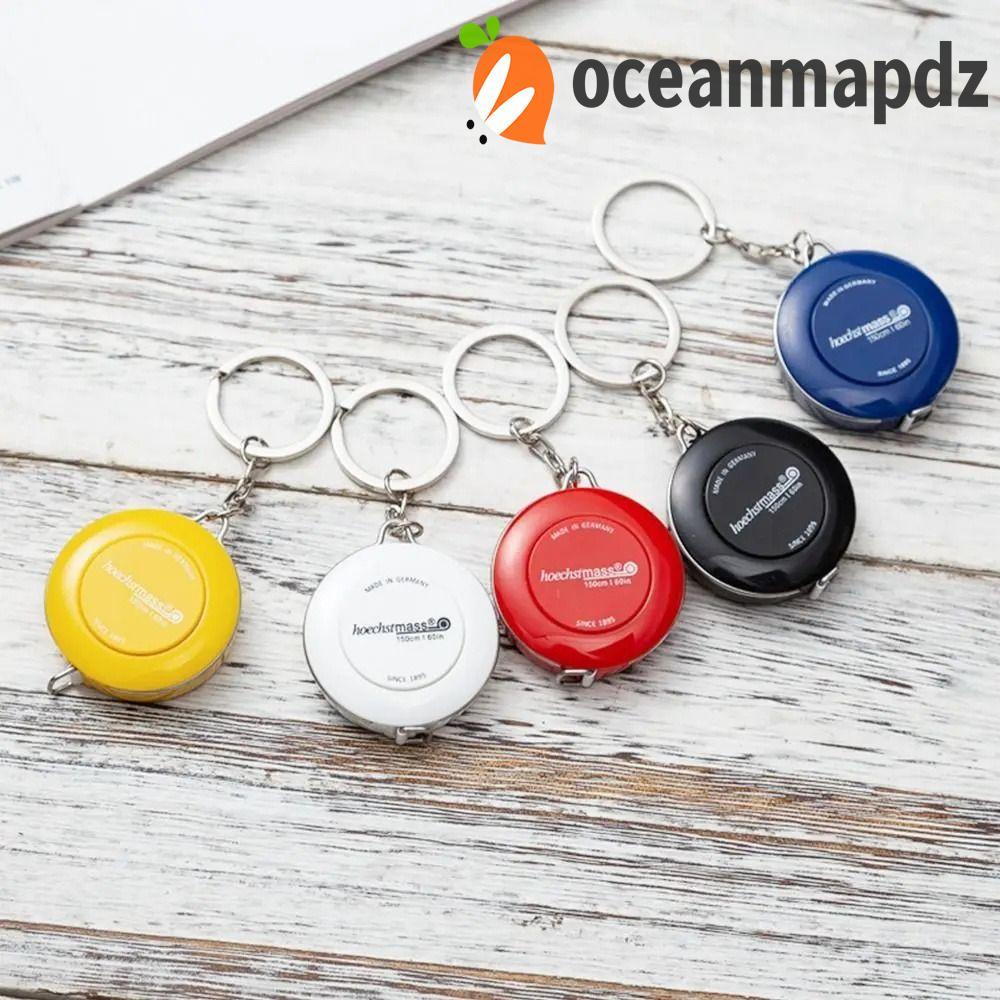 OCEANMAPDZ Keychain Tape Measur, Delicate Centimeter Inch Measure Tape, Pocket Plastic Portable Mini Retractable Ruler Construction