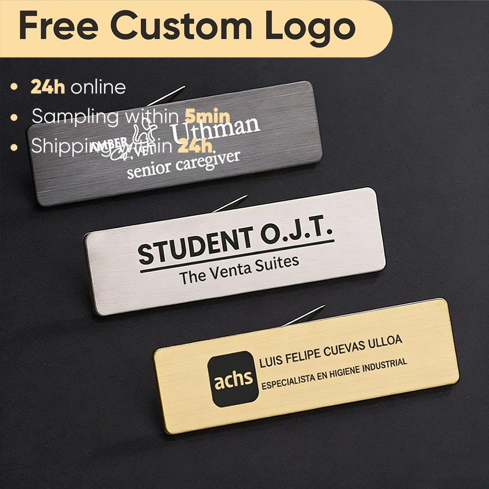 1 piece of free customized chest badge, commercial logo, personalized name badge, access control email, nameplate 70x20MM