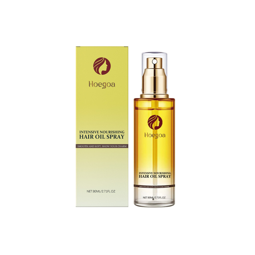Hoegoa Hair Care Oil Spray Nourishing Treatment for Dry Damaged Hair Repair Hydration Shine Smoothing Frizz Control Leav