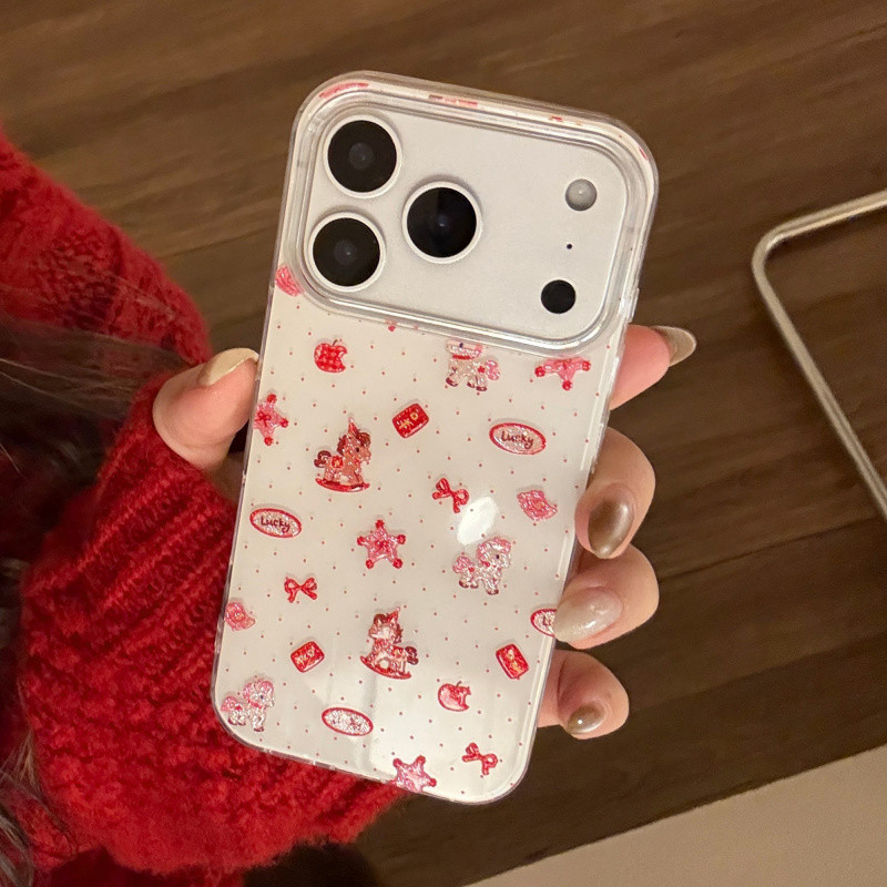Liusha Powder Accumulation Trojan IMD Hard Case for iPhone 11 12 13 14 15 16 17 Pro Max casing Personalized mobile phone for iPhone13 case