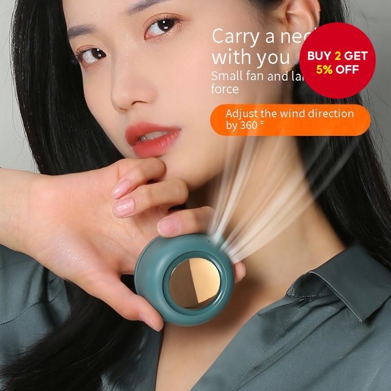  Portable Mini Fan, Hands-Free Rechargeable Waist Cooling Desk, USB Stroller Small Turbo  Kipas Mini Mudah Alih Tanpa Tangan Boleh Dicas Semula Pinggang Pendinginan Meja USB Stroller Kecil Turbo