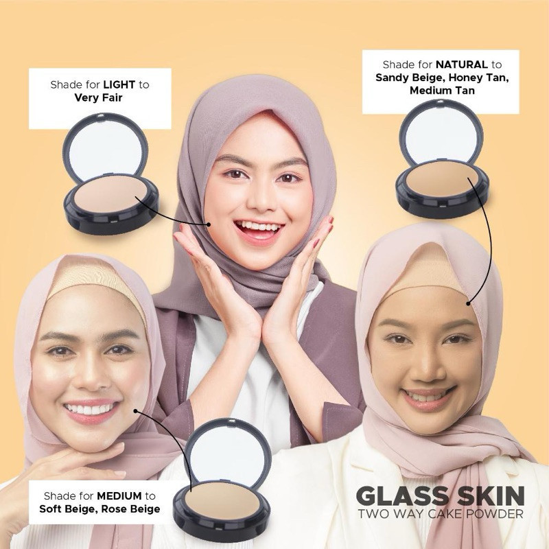 Quality Durable Dherbs Compact Powder Glass Skin Two Way Cake Multi Premium - Image 5