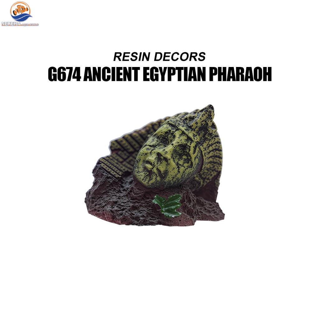 Ancient Egyptian Pharaoh Aquarium Ornament – Resin Statue Themed Fish Tank Décor