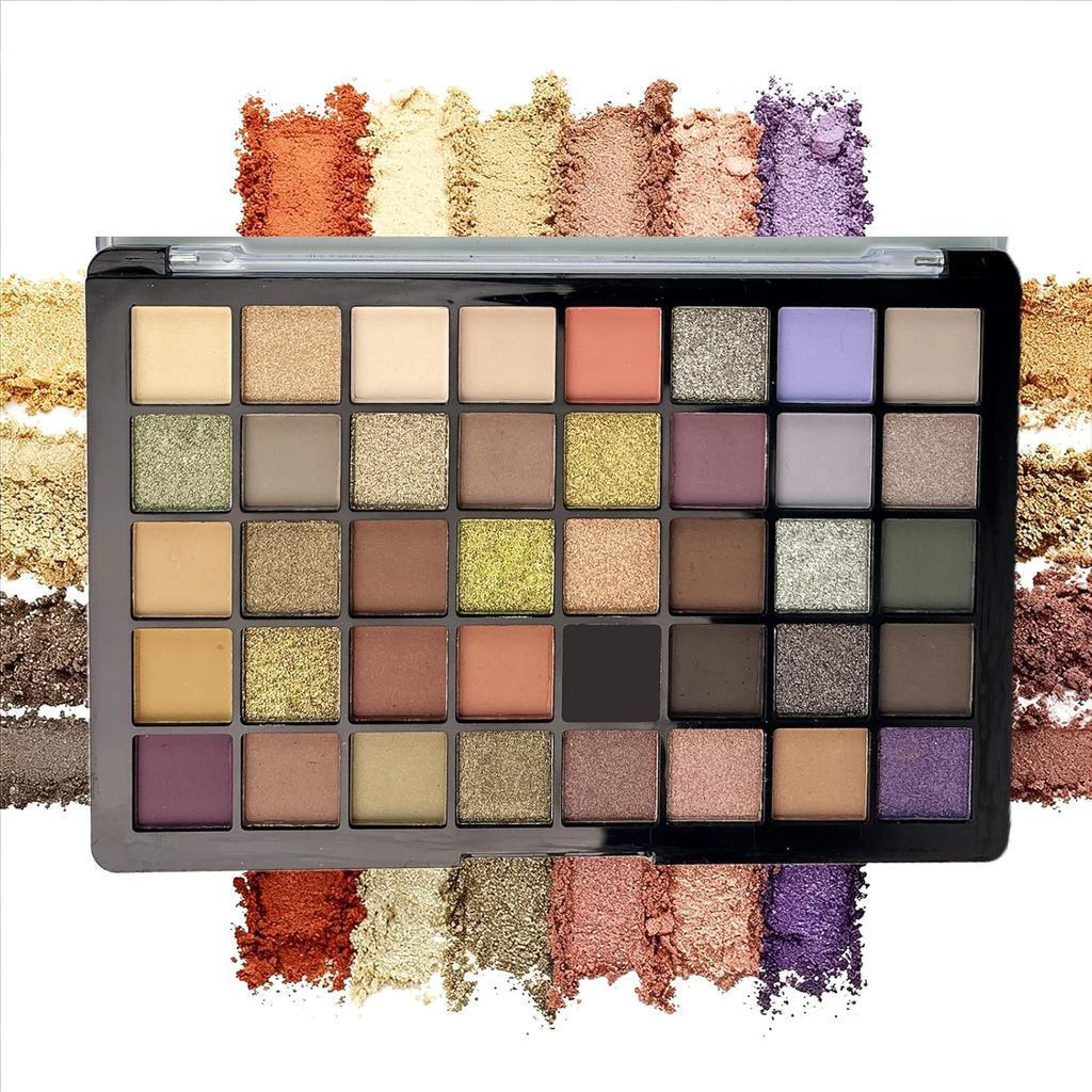 K'APEINENude Neutral Eyeshadow Palette，40 Matte and glitter eyeshadow in various colors，Gothic Style Makeup Palette，Warm Brown Waterproof Makeup Set for Everyday Use，Versatile Mak