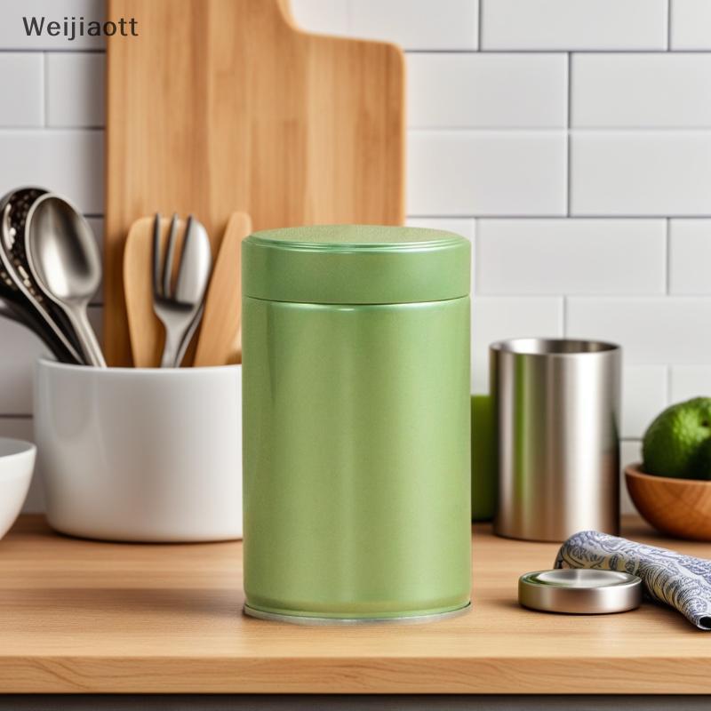 null Airtight Tinplate Tea Canister Storage Container For Leaf Tea Bags Matcha Powder Sealed Pantry Organizer Kitchen Tea null