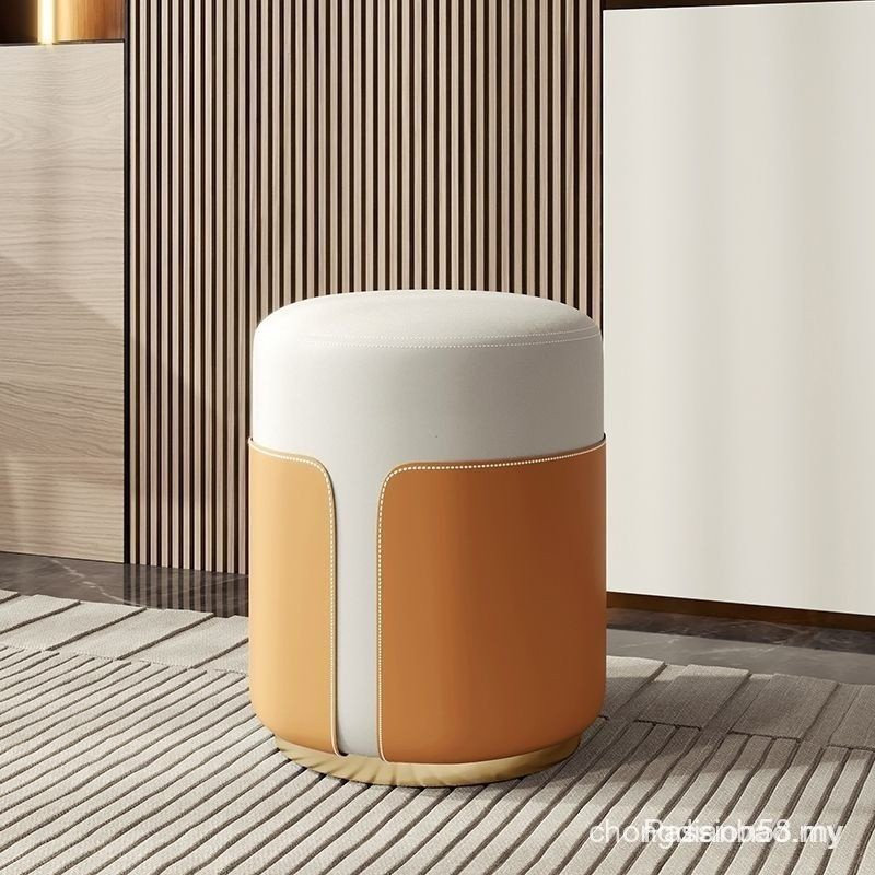 『Free Shipping』Nordic light luxury dressing stool bedroom simple round stool ins makeup stool living room sofa footstool shoe changing stool TAAO FQWZ WECZ UG8C KAJK WWMH
