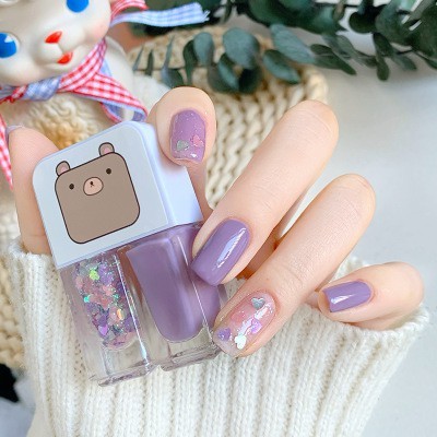 𝖘𝖔𝖗𝖎𝖊𝖑Part 1💕PEEL OFF ABLE water-based peelable & Gemini nail polish two-bottle set  combination 可撕拉水性指甲油
