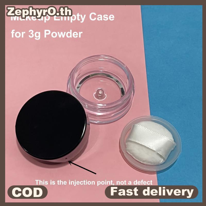 null 3g Plastic Empty Loose Powder Jar With Makeup Puff Box Sifter Container Cosmetic Jar Portable Loose Powder Box Refillable Case null