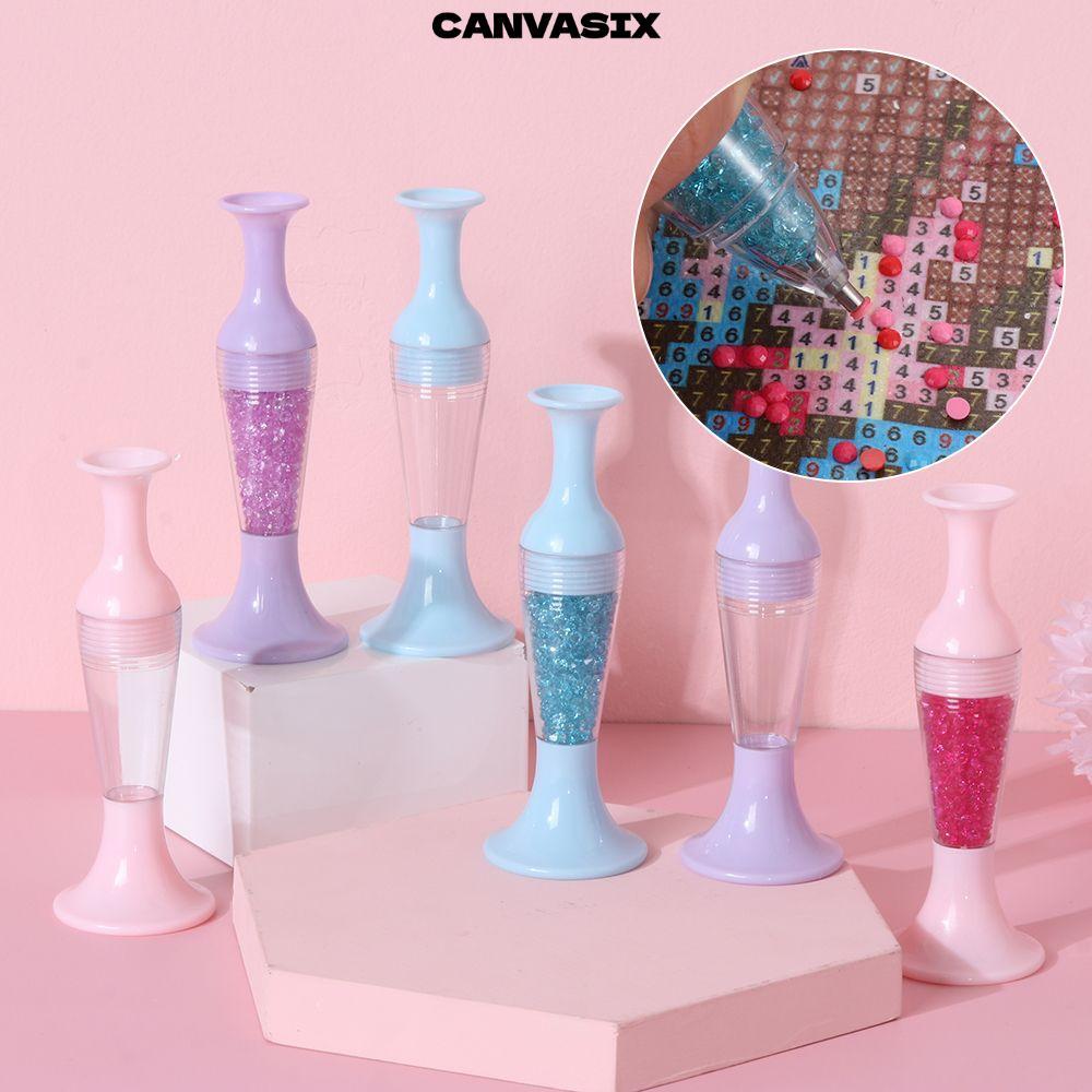 CANVASIX Point Drill Pen Embroidery Flower Pot Shape Cross  Sewing Accessories Standable
