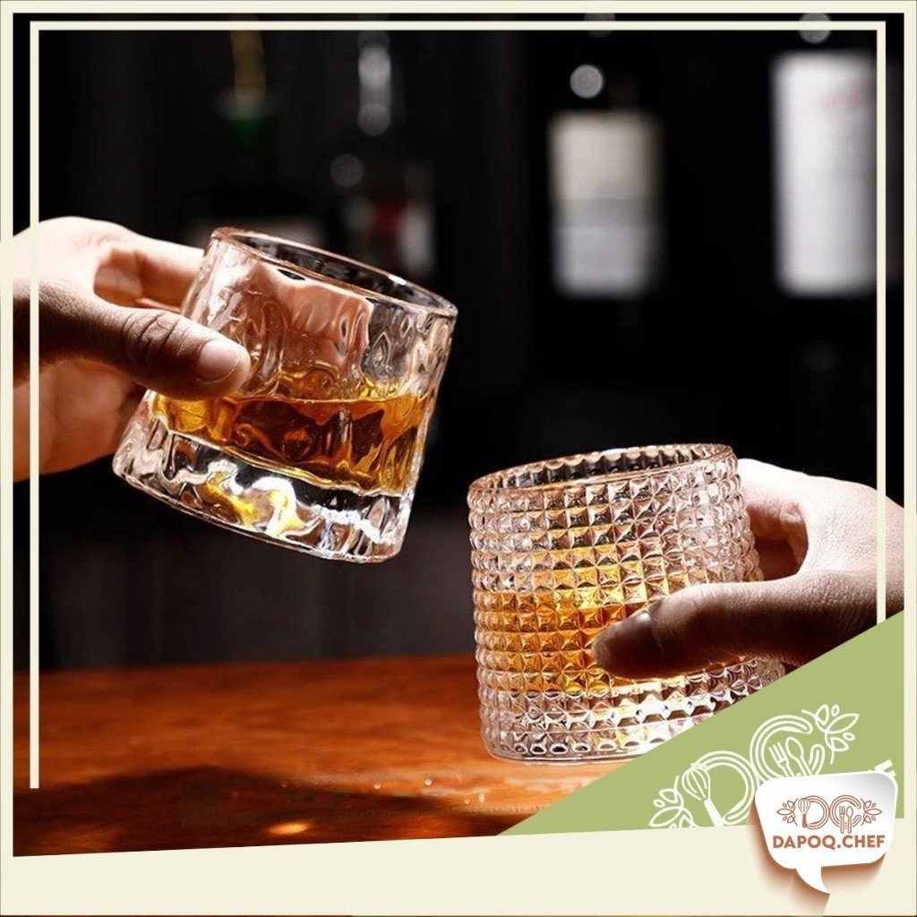 DC Whiskey Wine Glass Liquor Beer Cup Small Shot Soju Mini Cup Mugs Drinking Cups Unbreakable Acrylic Spin Rotating Bar