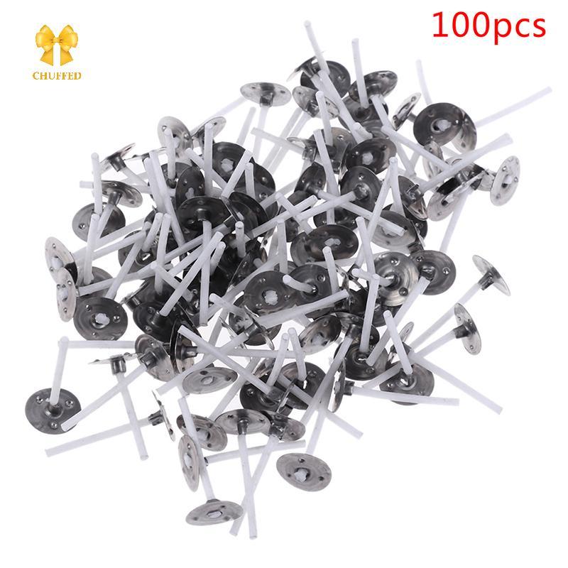 [Chuffed-t] 100Pcs Candles Mold Wick Tabs Eco-Friendly Candle Sustainer Making pure cotton new
