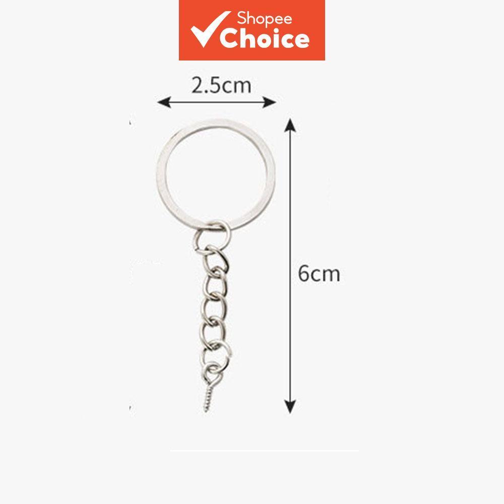 50/100Pcs 25mm Metal Keychain DIY Silver Gold Key Rings Split Ring Short Key Holder Jewelry Key Chain 50/100Pcs 25mm Cincin Kunci Logam DIY Perak Emas Pemegang Kunci Cincin Berpecah Rantai Kunci Perhiasan