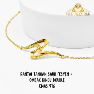 MYDORA Rantai Tangan Sauh Fesyen + Ombak Rindu Double l EMAS 916/22K