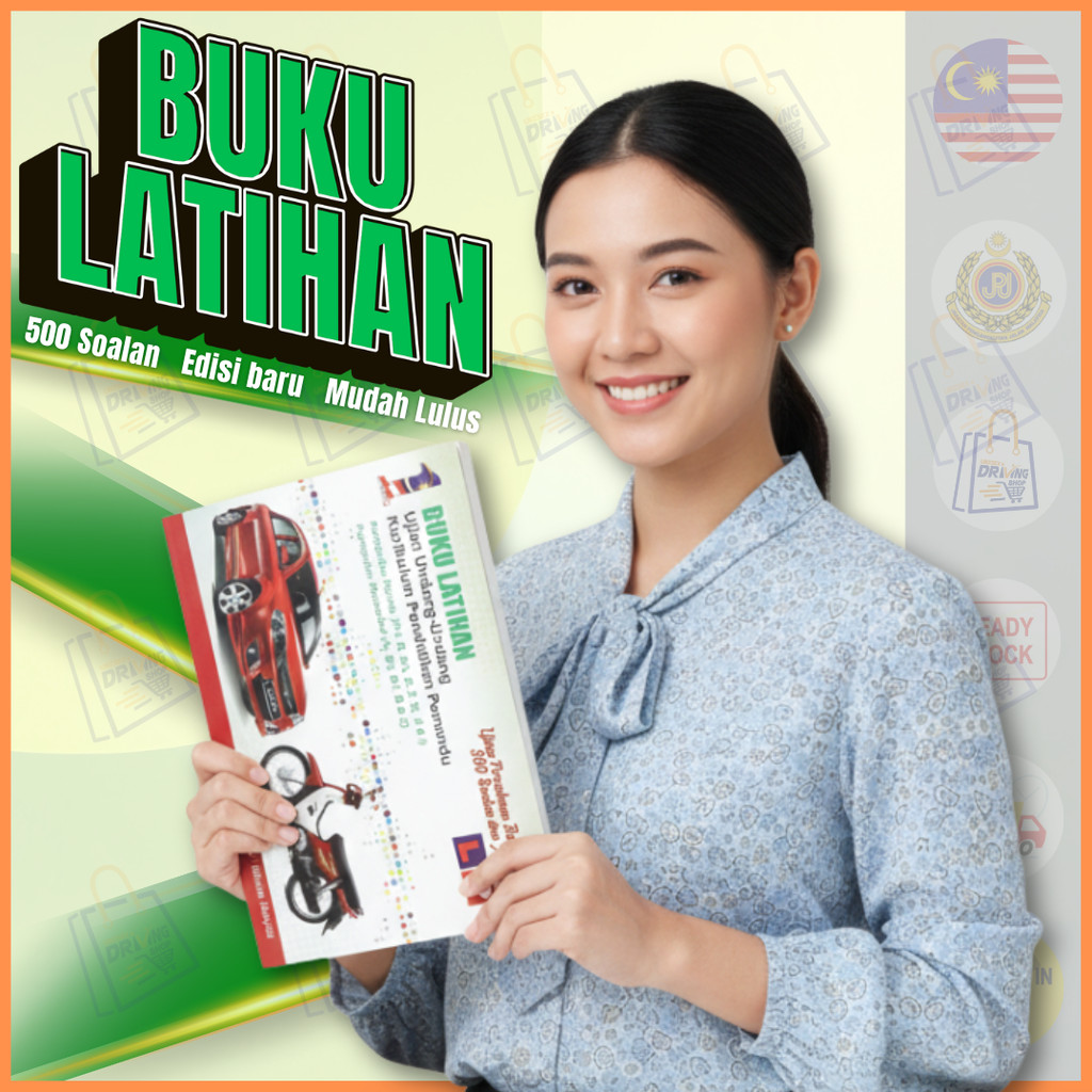 Car Exercise Motorcycles Book Computer Test JPJ Computer Test Color Blind Buku Latihan Undang Ujian Komputer Buta Warna