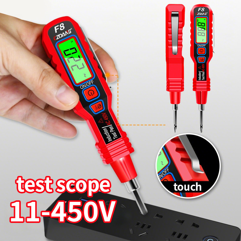 Smart Pen AC Voltage Detector NCV 12~400V Pen Type Voltage Tester for Live/Null Wire with Flashlight LCD Display