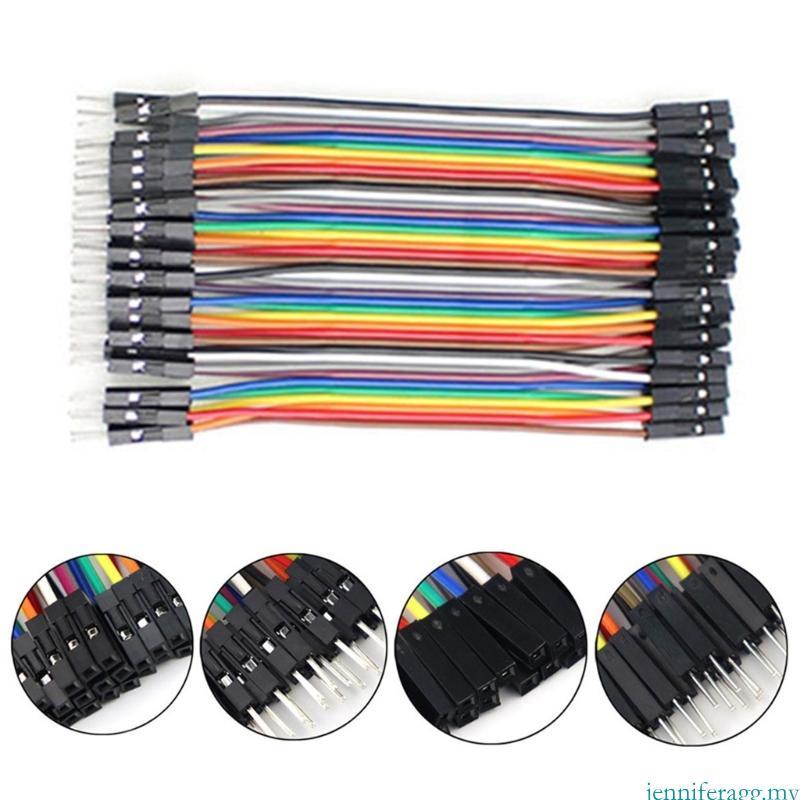 jenniferagg.my 1PCS Colorful Male Female Jumper Wire Cable for Electronics Prototyping