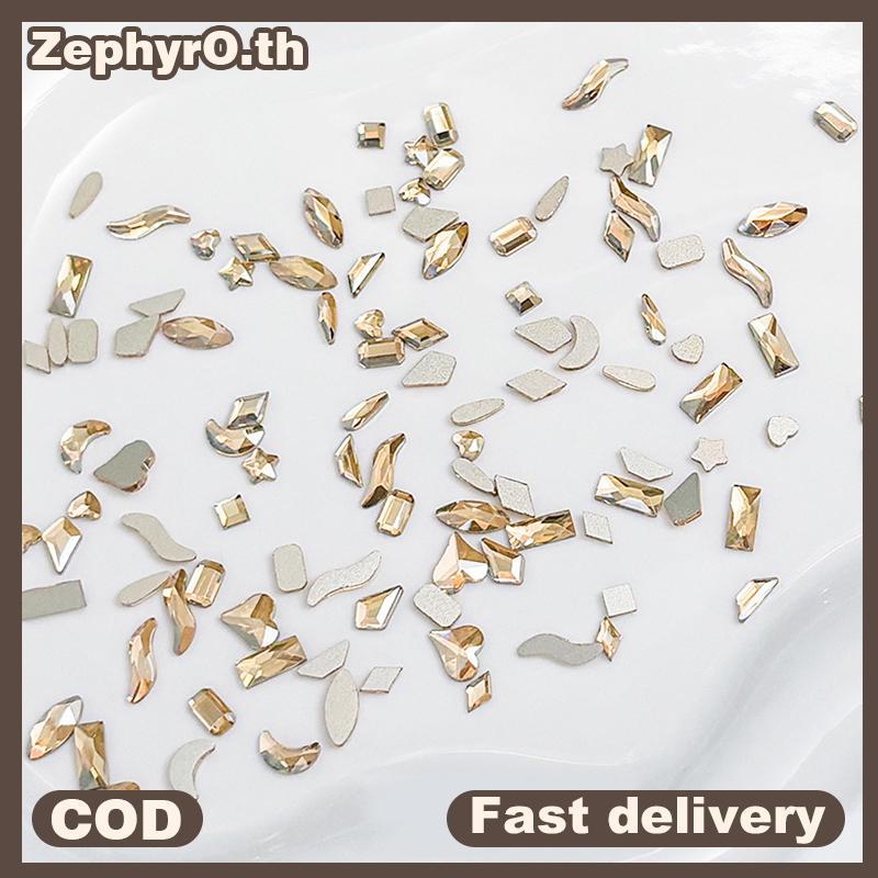 null 50/100pcs Mini Nail Art Rhinestones Crystal Glass Flatba Diamonds Mixed Shape Sparkle Diy Nail Luxury Manicure Accessories null