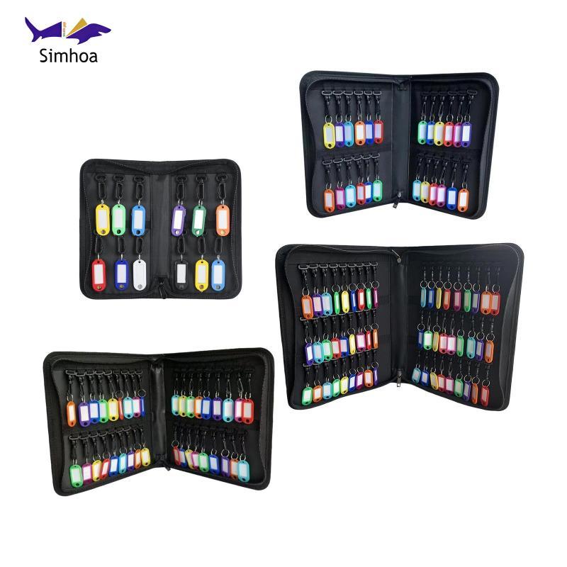 [Simhoa] Portable Key Case Fireproof Key Keeper Carry Bag Storage Box Key Management Holder Zip Organizer Pouch for Landlord Manager