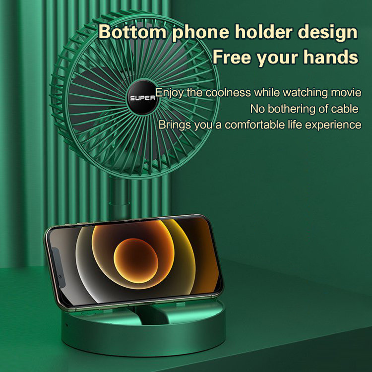 [Rechargeable & Foldable] 6 Inch USB Desk Fan With Strong Wind Power, Portable Mini Fan For Study/Dorm/Office, Compact Cooling Fan With USB Charging - Portable Desk Fan/Rechargeable USB Fan/Mini Fan/Table Fan/Study Dorm Cooling