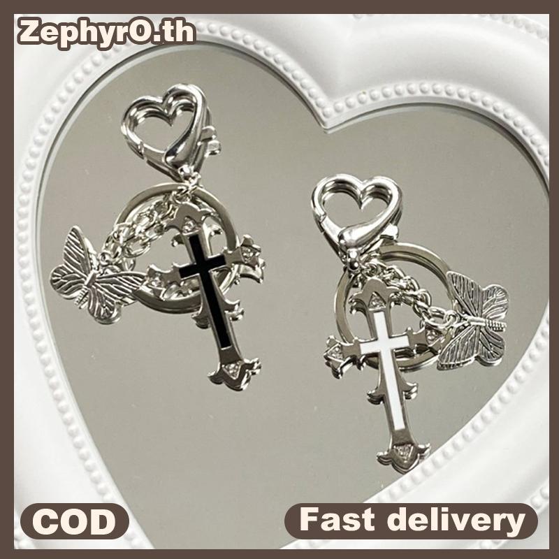 null Harajuku Y2k Guitar Love Heart Star Key Chain for Women Sweet Cool Trend Fashion Pendant Vintage Aesthetic Accessories Gift New null
