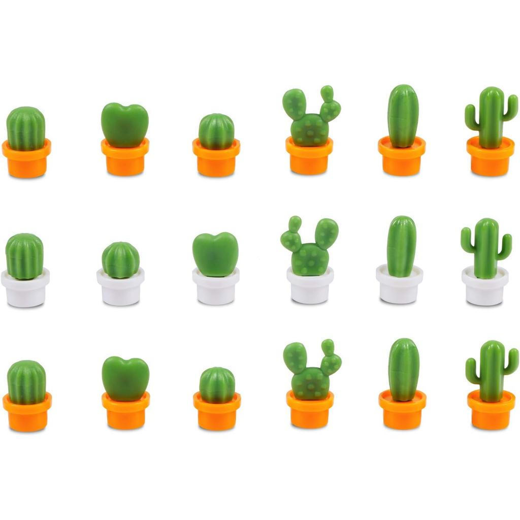 18Pcs Cactus Refrigerator Magnets, Benbo Cute Mini Creative Notice Message Magnetic Stickers Whiteboard Magnet Decorative Locker Fridge Stickers for House Office Use