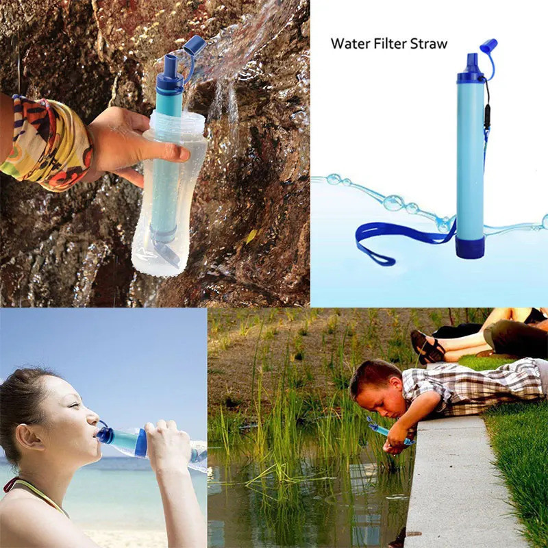 Outdoor camping hiking emergency living, portable water purifier The water filter is suitable for outdoor camping stream