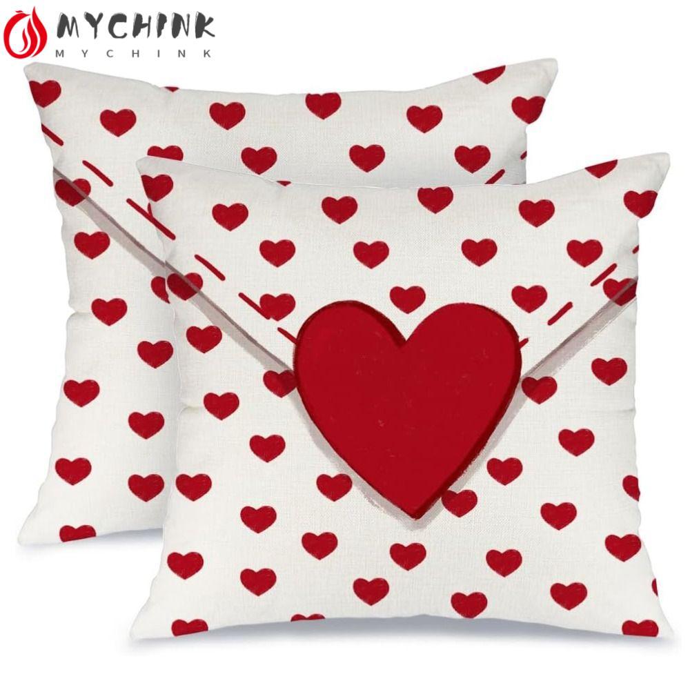 CHINK Wedding Cushion , Polyester Soft Envelope Throw Pillow Cover, Fashion Red Heart Cushion Covers Decoration for Sofa Couch